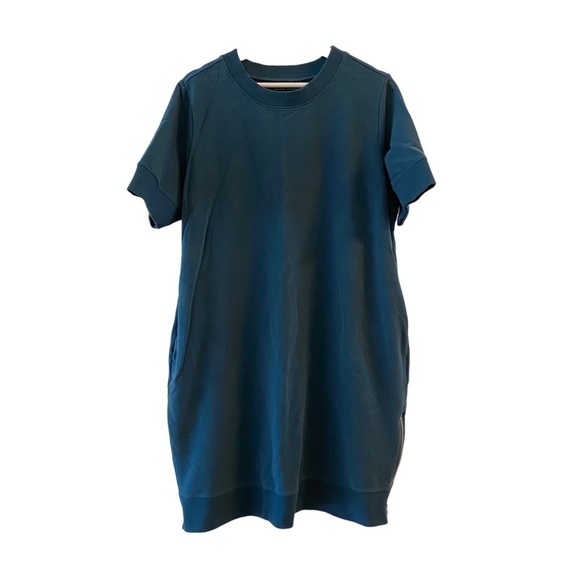 Universal Standard Grace Side Zip Sweatshirt Dress In Deep Sea Blue XS US 10-12 - Picture 1 of 10